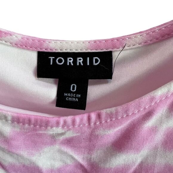 Torrid Pink Tie-Dye Challis Handkerchief Dress 0 - Picture 5 of 11